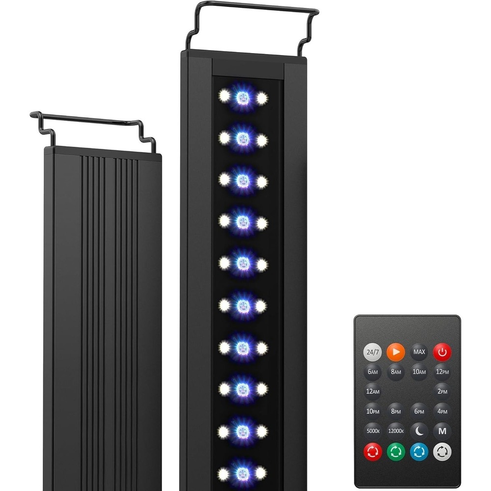 48–60in NICREW‎ C10 24/7 LED Fish Tank Light – Full Spectrum with Timer & Dimmer